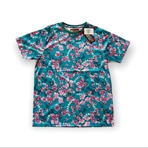 Floral Teal Short Sleeve Tee